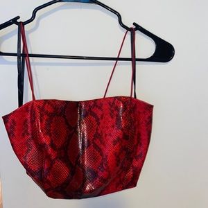 Snakeskin Crop Top